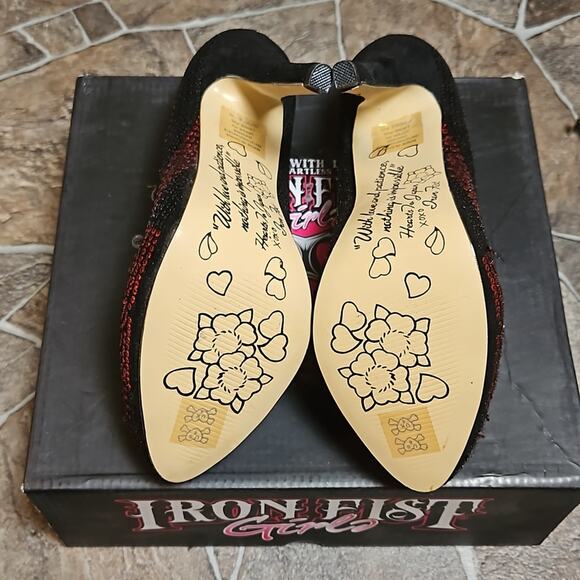 New in Box Rare Iron Fist Japan The Sun Will Rise Pointed Toe Platform Heel Sz 6 - Picture 15 of 16